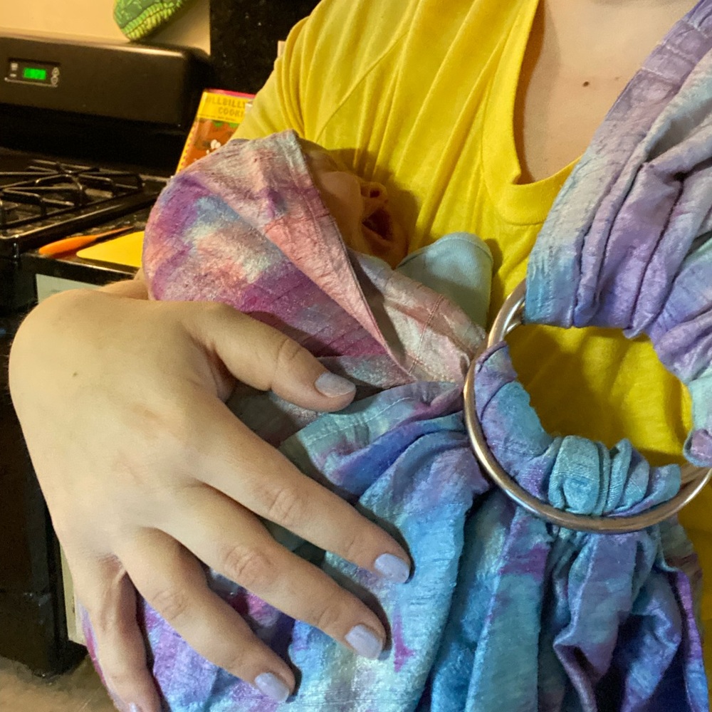 Hand Dyed Silk Ring Sling Baby Carrier